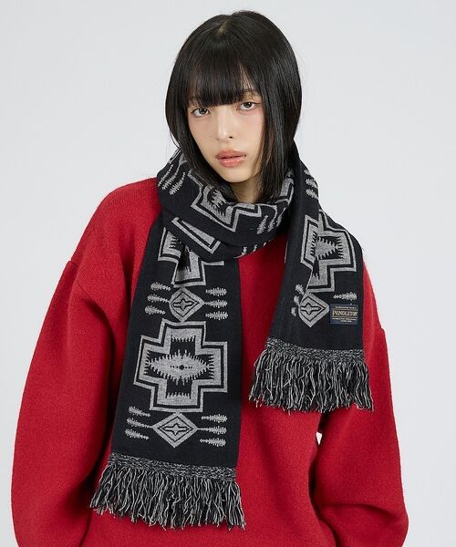 ABAHOUSE / アバハウス マフラー・ショール・スヌード・ストール | 【PENDLETON / ペンドルトン】KNIT MUFFLER / HARDI（ブラック系その他1）