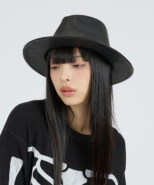 ABAHOUSE / アバハウス ハット | 【RUBEN/ルーベン】FAKE LEATHER FLAT HAT/RUS-13 | 詳細9