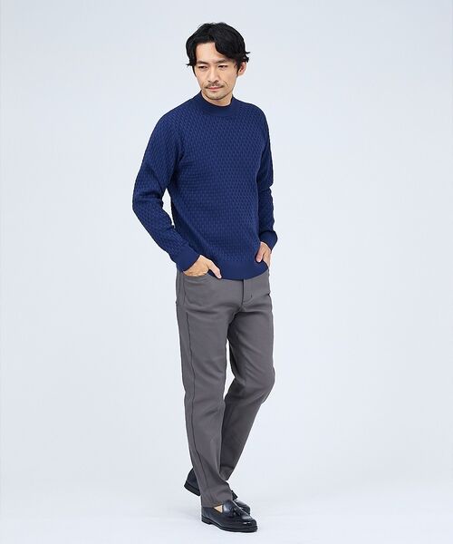 ABAHOUSE / アバハウス ニット・セーター | 【ハイストレッチ】ブロック ジャガード モックネックニット【予約】 | 詳細29