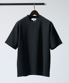 ABAHOUSE / アバハウス シャツ・ブラウス | 【ヘリンボーン柄】ジャガード モックネック 半袖 Tシャツ / アンサンブル対応