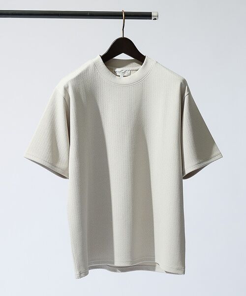 ABAHOUSE / アバハウス シャツ・ブラウス | 【ヘリンボーン柄】ジャガード モックネック 半袖 Tシャツ / アンサンブル対応 | 詳細12