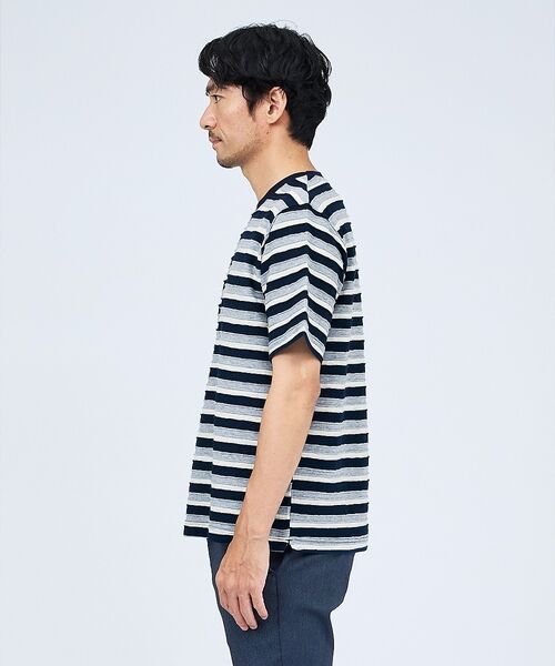 ABAHOUSE / アバハウス Tシャツ | メランジボーダー 半袖Tシャツ【予約】 | 詳細2