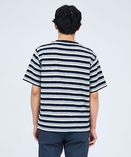 ABAHOUSE / アバハウス Tシャツ | メランジボーダー 半袖Tシャツ【予約】 | 詳細3