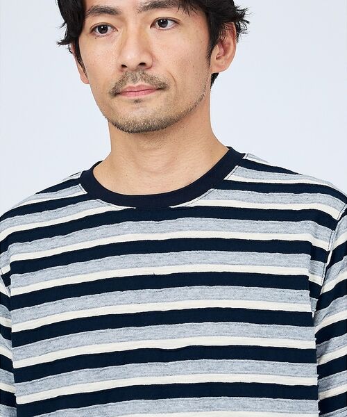ABAHOUSE / アバハウス Tシャツ | メランジボーダー 半袖Tシャツ【予約】 | 詳細4