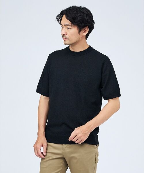 ABAHOUSE / アバハウス Tシャツ | ブークレー 半袖Tシャツ(ブラック)
