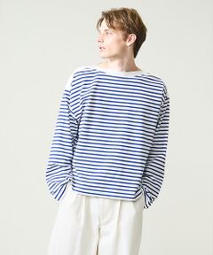 ボートネック フレンチボーダー長袖Tシャツ / ユニセックス