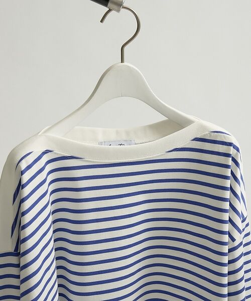 ABAHOUSE / アバハウス Tシャツ | ボートネック フレンチボーダー長袖Tシャツ / ユニセックス | 詳細5