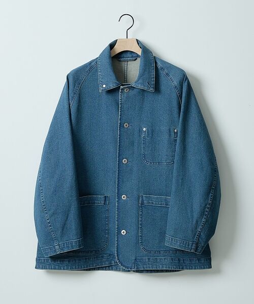 ABAHOUSE / アバハウス ブルゾン | 【セットアップ対応】COVEROSS DENIM カバーオールジャケット / ス（ネイビー）