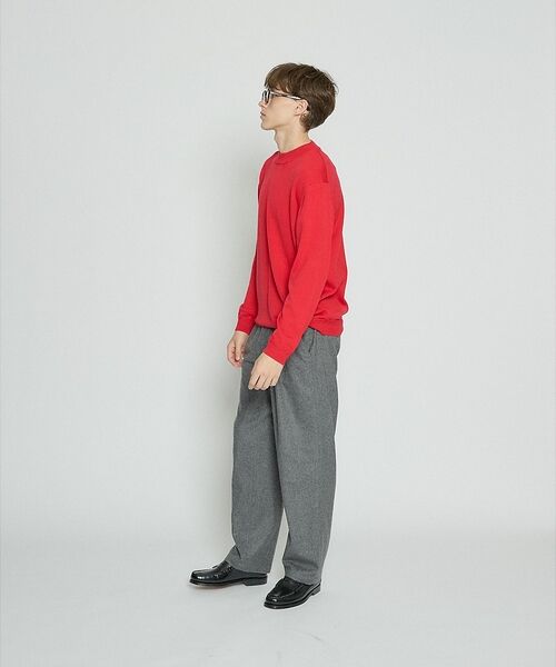 ABAHOUSE / アバハウス パンツ | 【セットアップ対応】カシミヤブレンド エアーフラノ セミワイドスラックス【予約】 | 詳細20