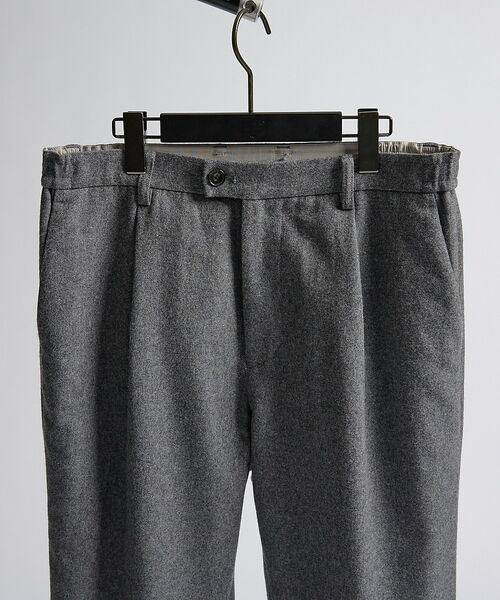 ABAHOUSE / アバハウス パンツ | 【セットアップ対応】カシミヤブレンド エアーフラノ セミワイドスラックス【予約】 | 詳細11