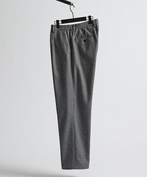 ABAHOUSE / アバハウス パンツ | 【セットアップ対応】カシミヤブレンド エアーフラノ セミワイドスラックス【予約】(チャコールグレー)