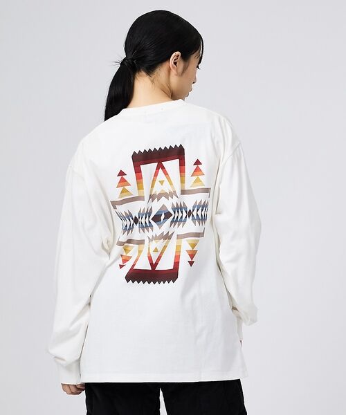ABAHOUSE / アバハウス Tシャツ | 【PENDLETON/ペンドルトン】Back Print LS Tee / バッ（オフホワイト）