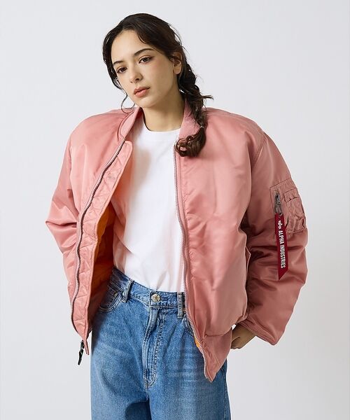 ABAHOUSE / アバハウス ブルゾン | 【Alpha Industries（アルファ インダストリーズ）】MA-1 FL（スモークピンク）