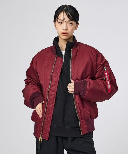 ABAHOUSE / アバハウス ブルゾン | 【Alpha Industries（アルファ インダストリーズ）】MA-1 FL（ボルドー）