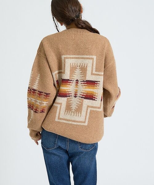 ABAHOUSE / アバハウス ニット・セーター | 【PENDLETON/ペンドルトン】HARDING / Shetland Woo（ライトブラウン）