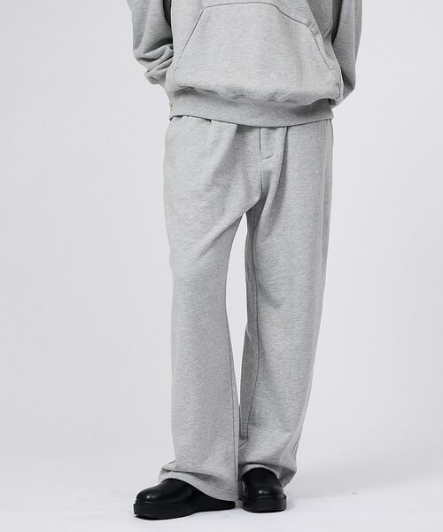 ABAHOUSE / アバハウス その他パンツ | 【+phenix / プラスフェニックス】CVC SWEAT WIDE PANT（グレー）