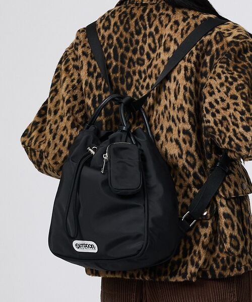 ABAHOUSE / アバハウス リュック・バックパック | 【OUTDOOR PRODUCTS】Drawstring 2way Rucksa（ブラック）