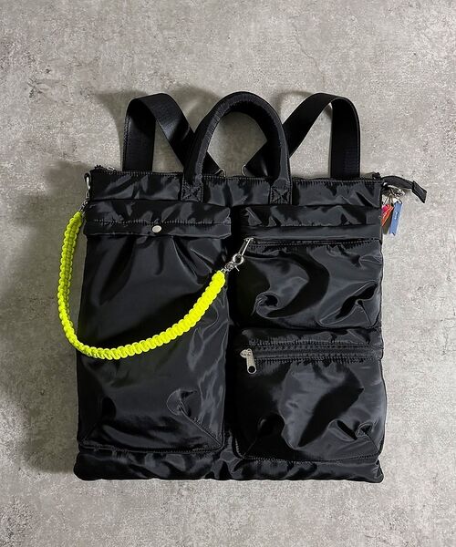 ABAHOUSE / アバハウス ショルダーバッグ | 【cheek/チーク】4WayCodeTOTE/コードトート/C26006/4W（ブラック）