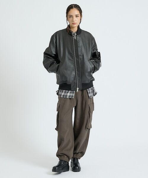 ABAHOUSE / アバハウス ブルゾン | 【Alpha Industries（アルファ インダストリーズ）】LEATHER | 詳細1