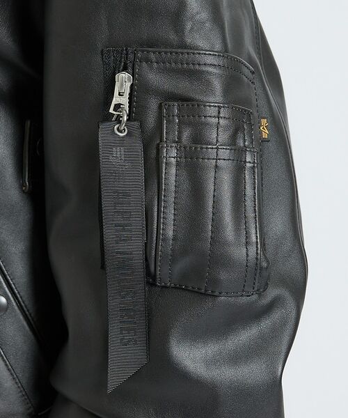 ABAHOUSE / アバハウス ブルゾン | 【Alpha Industries（アルファ インダストリーズ）】LEATHER | 詳細10