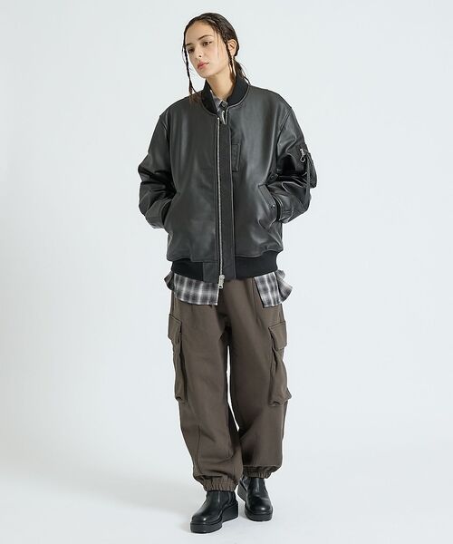 ABAHOUSE / アバハウス ブルゾン | 【Alpha Industries（アルファ インダストリーズ）】LEATHER | 詳細2