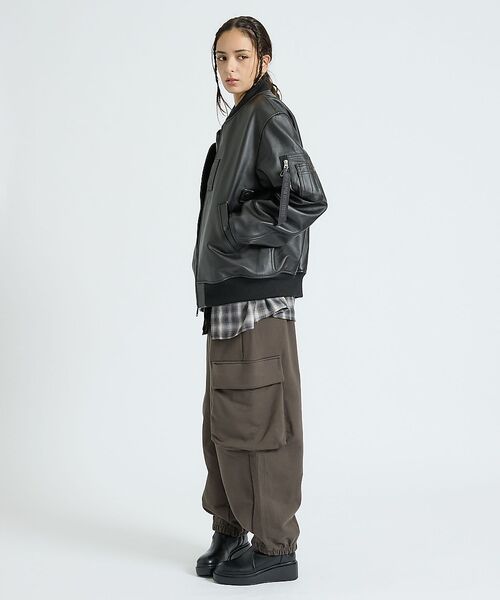 ABAHOUSE / アバハウス ブルゾン | 【Alpha Industries（アルファ インダストリーズ）】LEATHER | 詳細3