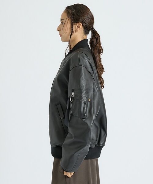 ABAHOUSE / アバハウス ブルゾン | 【Alpha Industries（アルファ インダストリーズ）】LEATHER | 詳細6