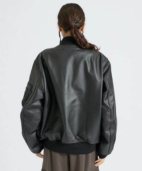 ABAHOUSE / アバハウス ブルゾン | 【Alpha Industries（アルファ インダストリーズ）】LEATHER | 詳細7