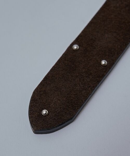 ABAHOUSE / アバハウス ベルト・サスペンダー | 【UNISEX】 KUDU NAKED LEATHER STUDS BELT / | 詳細3