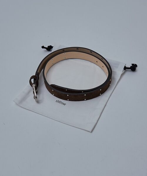 ABAHOUSE / アバハウス ベルト・サスペンダー | 【UNISEX】 KUDU NAKED LEATHER STUDS BELT / | 詳細6