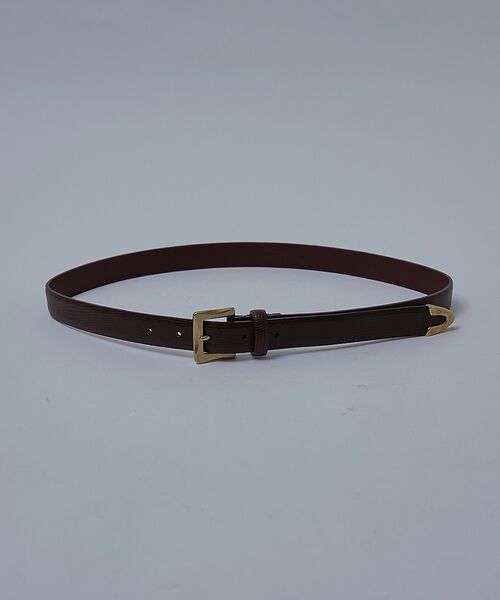 ABAHOUSE / アバハウス ベルト・サスペンダー | 【UNISEX】 LIZERD STAMPED PUNTALE BELT / リ（ブラウン）