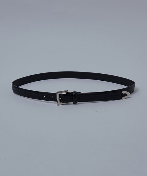 ABAHOUSE / アバハウス ベルト・サスペンダー | 【UNISEX】 LIZERD STAMPED PUNTALE BELT / リ（ブラック）
