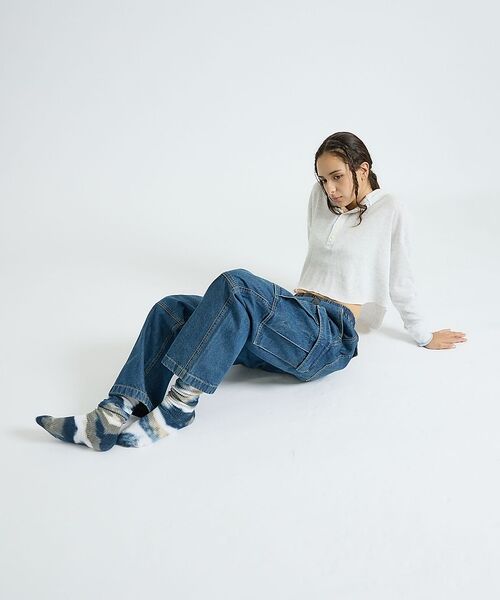 ABAHOUSE / アバハウス ソックス | 【YUQRI / ユクリ】Crispy  tie-dye / 靴下 / タイダイ | 詳細21