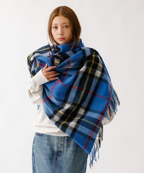 ABAHOUSE / アバハウス マフラー・ショール・スヌード・ストール | 【TWEEDMILL / ツイードミル】大判チェック柄ストール / チェックスト | 詳細1