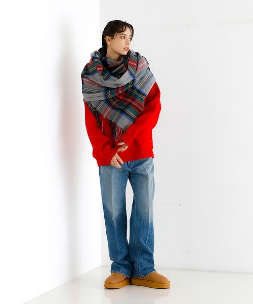 ABAHOUSE / アバハウス マフラー・ショール・スヌード・ストール | 【TWEEDMILL / ツイードミル】大判チェック柄ストール / チェックスト | 詳細6