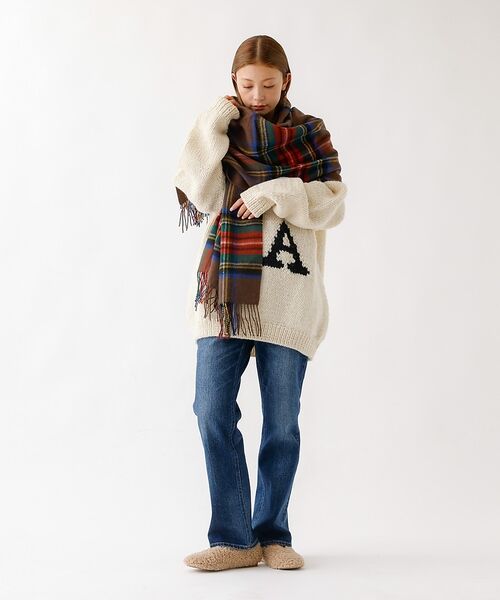 ABAHOUSE / アバハウス マフラー・ショール・スヌード・ストール | 【TWEEDMILL / ツイードミル】大判チェック柄ストール / チェックスト | 詳細13