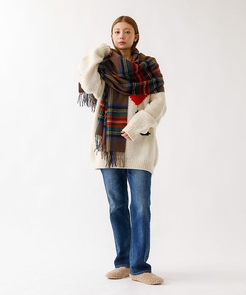ABAHOUSE / アバハウス マフラー・ショール・スヌード・ストール | 【TWEEDMILL / ツイードミル】大判チェック柄ストール / チェックスト | 詳細14