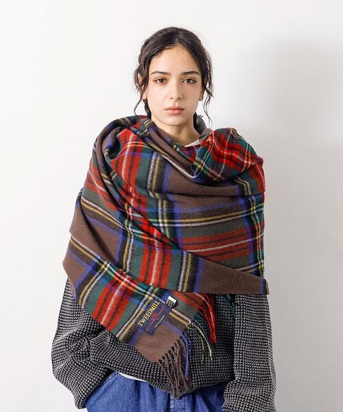 ABAHOUSE / アバハウス マフラー・ショール・スヌード・ストール | 【TWEEDMILL / ツイードミル】大判チェック柄ストール / チェックスト | 詳細15