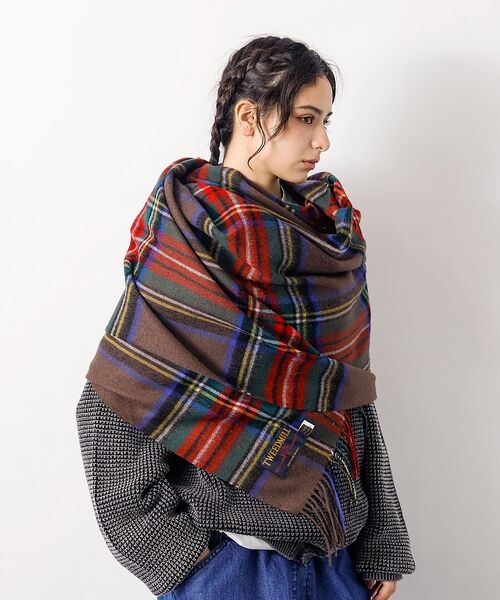 ABAHOUSE / アバハウス マフラー・ショール・スヌード・ストール | 【TWEEDMILL / ツイードミル】大判チェック柄ストール / チェックスト | 詳細16
