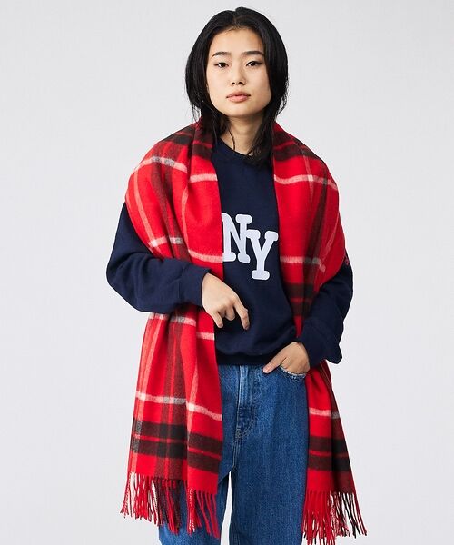 ABAHOUSE / アバハウス マフラー・ショール・スヌード・ストール | 【TWEEDMILL / ツイードミル】大判チェック柄ストール / チェックスト | 詳細21