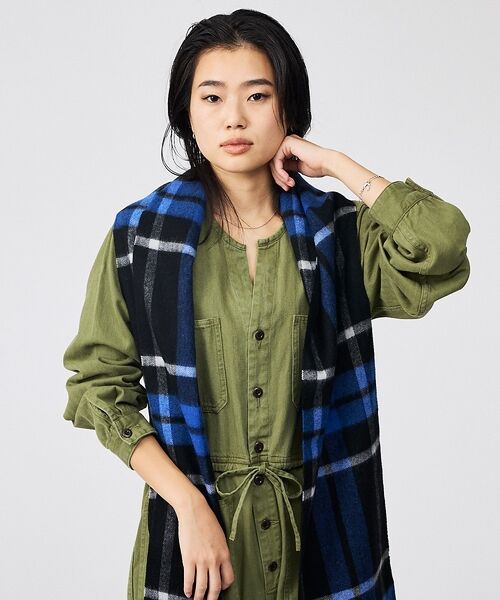 ABAHOUSE / アバハウス マフラー・ショール・スヌード・ストール | 【TWEEDMILL / ツイードミル】Lambswool Scarf  / ラ（ブルー系その他1）