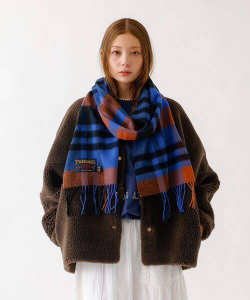 ABAHOUSE / アバハウス マフラー・ショール・スヌード・ストール | 【TWEEDMILL / ツイードミル】Lambswool Scarf  / ラ（ブラウン系その他1）