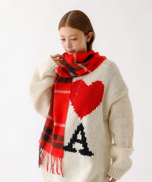 ABAHOUSE / アバハウス マフラー・ショール・スヌード・ストール | 【TWEEDMILL / ツイードミル】Lambswool Scarf  / ラ（レッド系その他1）
