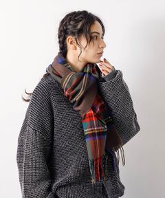 ABAHOUSE / アバハウス マフラー・ショール・スヌード・ストール | 【TWEED MILL/ツイードミル】ラムウールチェック柄ストール/ユニセックス
