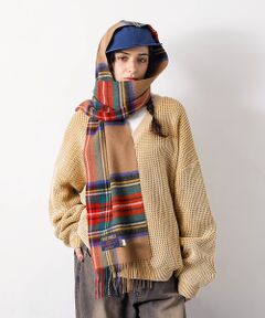 ABAHOUSE / アバハウス マフラー・ショール・スヌード・ストール | 【TWEED MILL/ツイードミル】ラムウールチェック柄ストール/ユニセックス