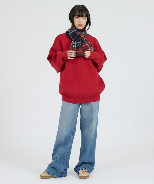 ABAHOUSE / アバハウス マフラー・ショール・スヌード・ストール | 【TWEEDMILL / ツイードミル】Fleece Double Face L | 詳細10