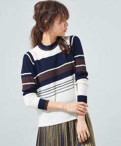 Abahouse Devinette / アバハウス・ドゥヴィネット ニット・セーター | MIXボーダーニット