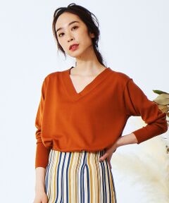 Abahouse Devinette / アバハウス・ドゥヴィネット ニット・セーター | ハイゲージウールVネックニット