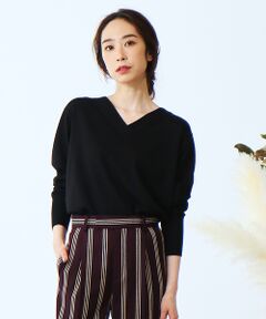Abahouse Devinette / アバハウス・ドゥヴィネット ニット・セーター | ハイゲージウールVネックニット