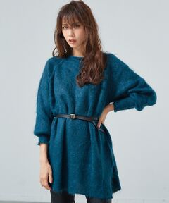 Abahouse Devinette / アバハウス・ドゥヴィネット ニット・セーター | エアリーモヘヤニット【ベルト付き】